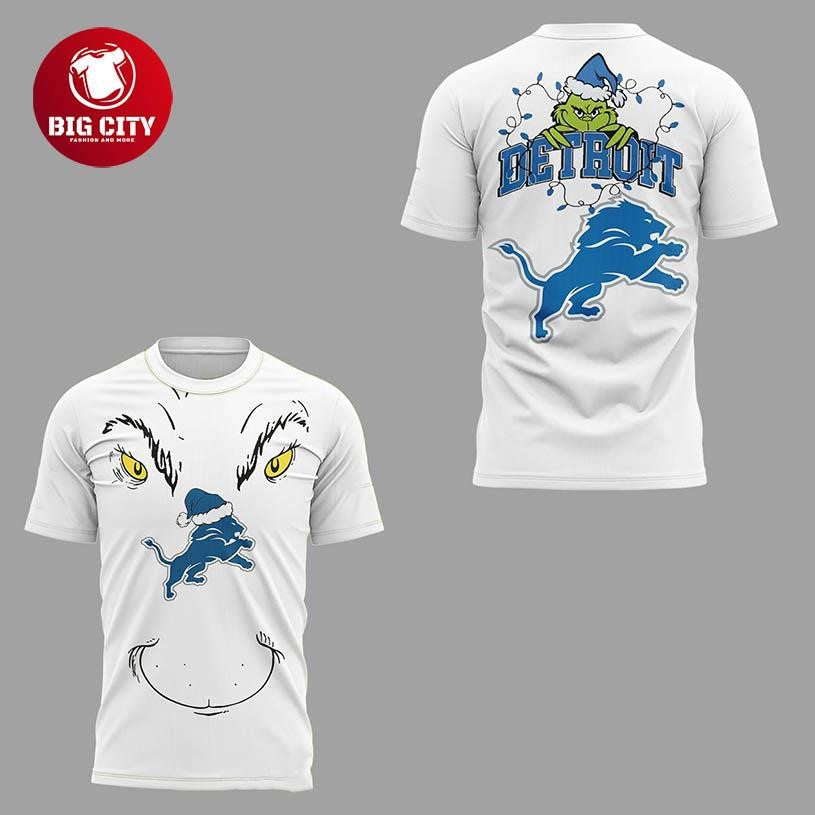 Detroit Lions Grinch Christmas 2025 Grinchmas Two Sided Shirt