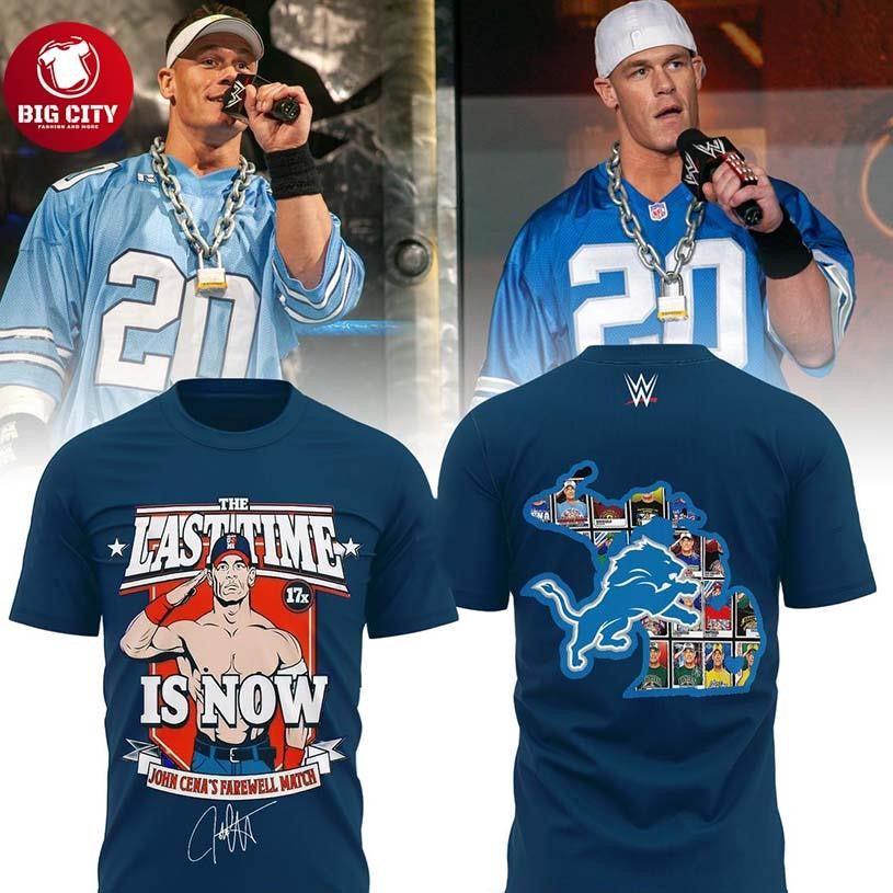 Detroit Lions John Cena Farewell Match The Lastime 2025 Two Sided Shirt