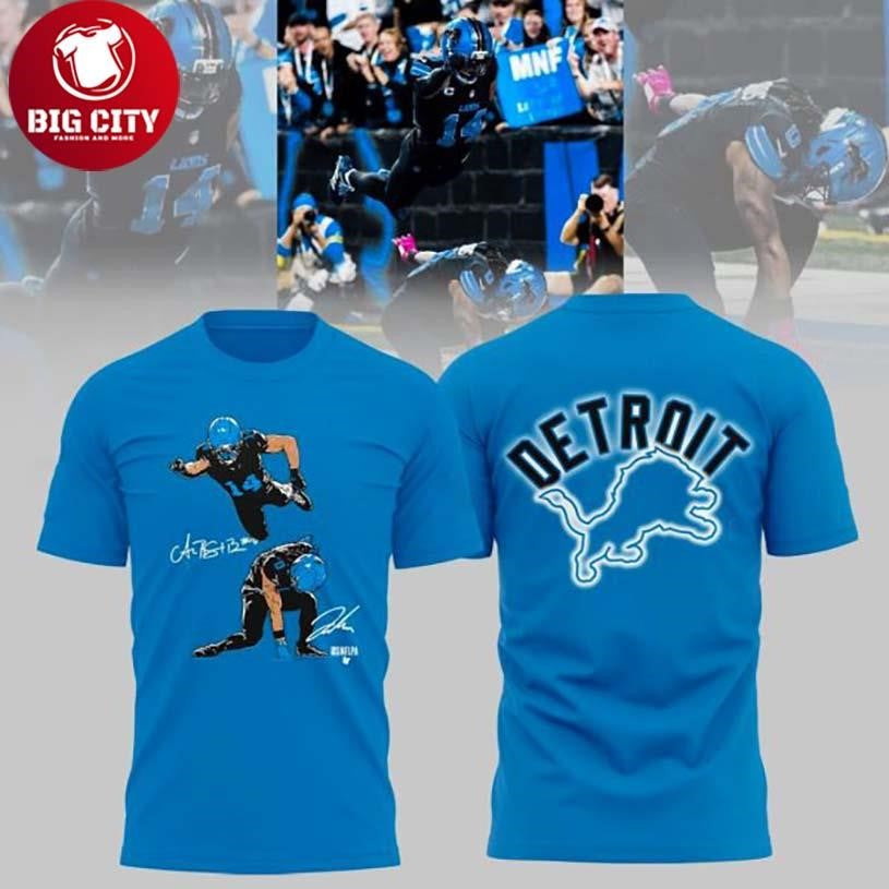 Detroit Lions SuperBrown SpiderGibbs 2025 Two Sided Shirt