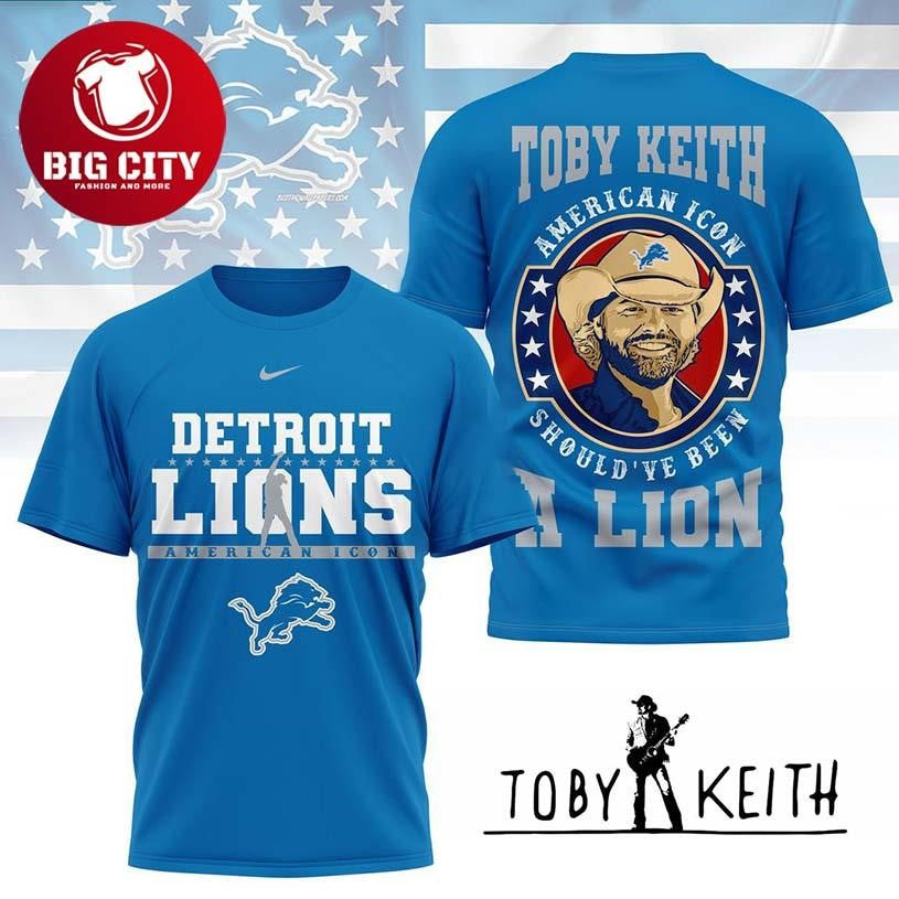 Detroit Lions Toby Keith American Icon Should’ve Been A Lion Two Sided Shirt