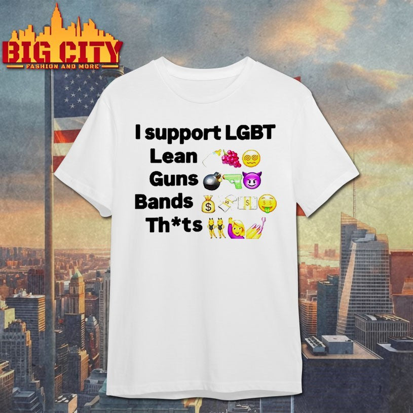 Die Finessing I Support Lgbt Lean Guns Bands Shirts