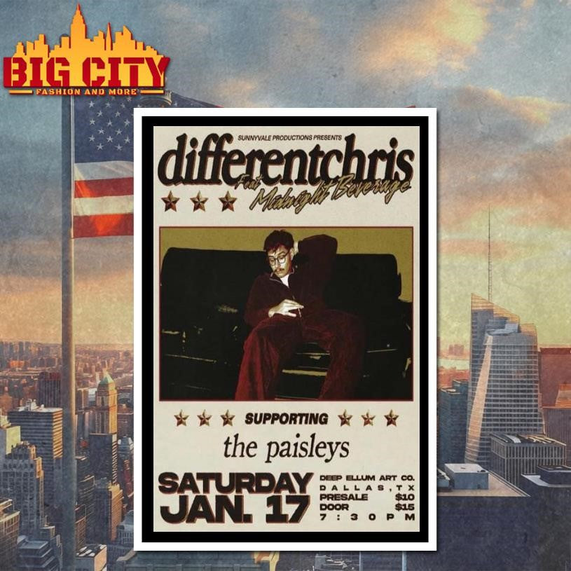 Differentchris Dallas, TX January 17 2026 Concert Poster Shirt