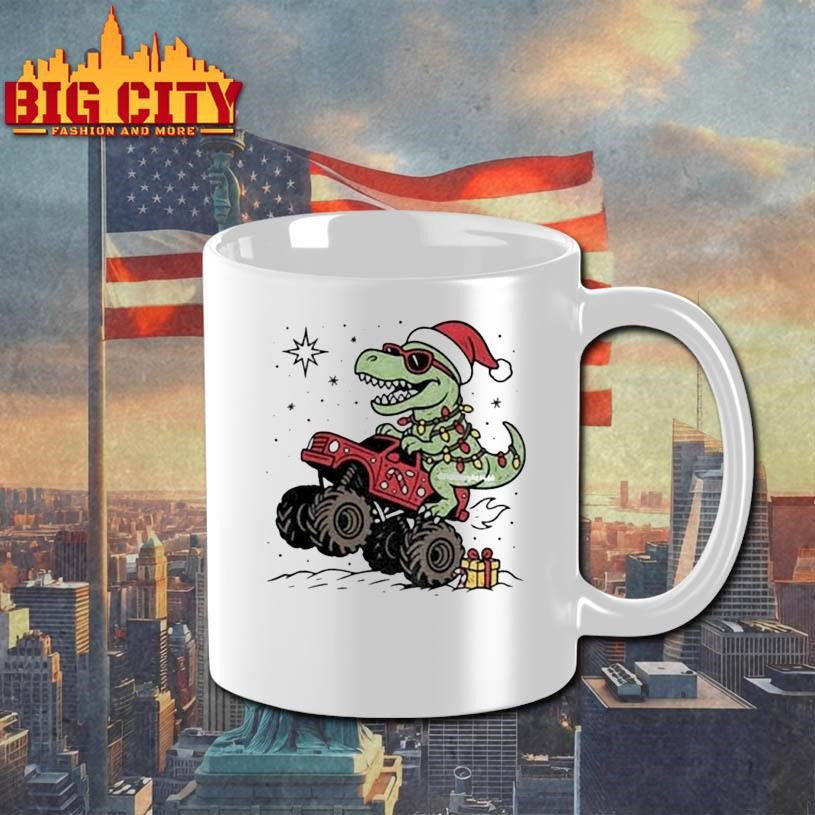 Dinosaur T rex Christmas Monster Truck shirt