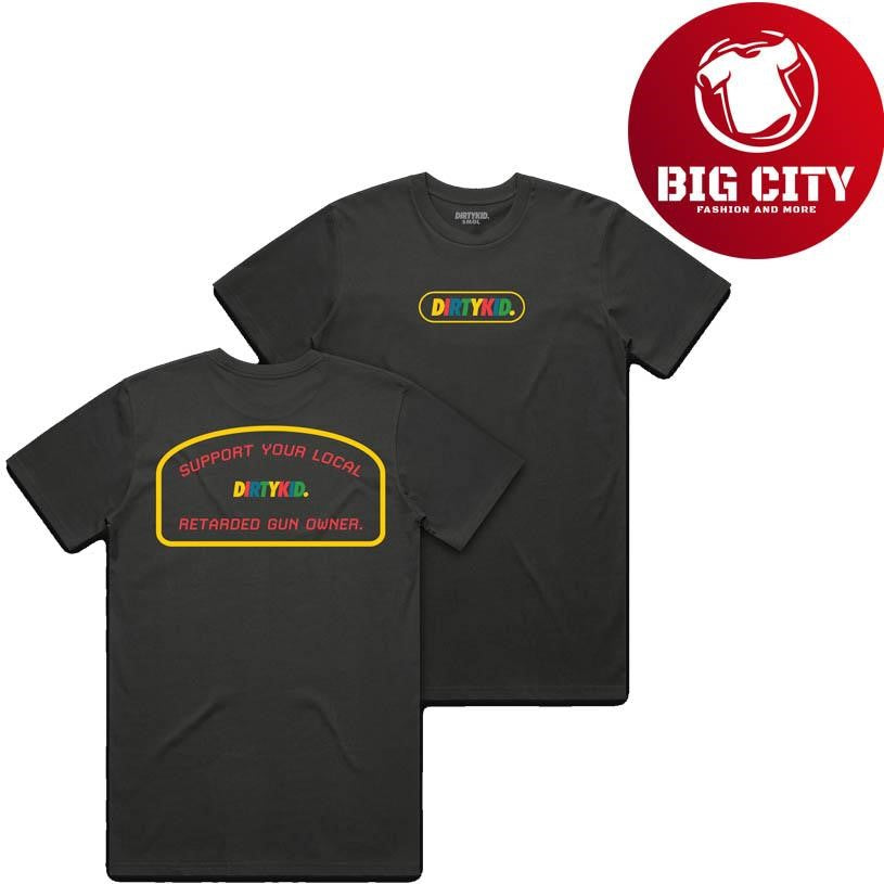 Dirty Kid Retard Support Your Local Review 2025 Two Sided Shirt