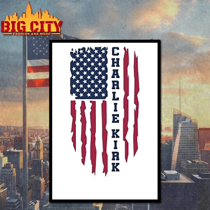 Distressed Flag Charlie Kirk shirt