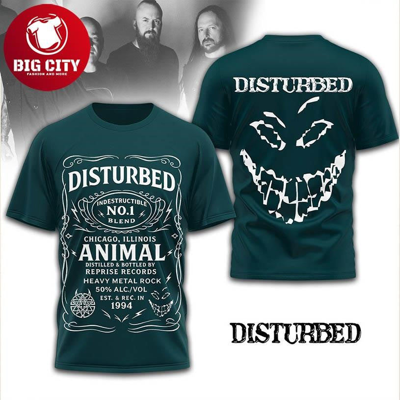 Disturbed Band Indestructible No 1 Animal Two Sided Shirt