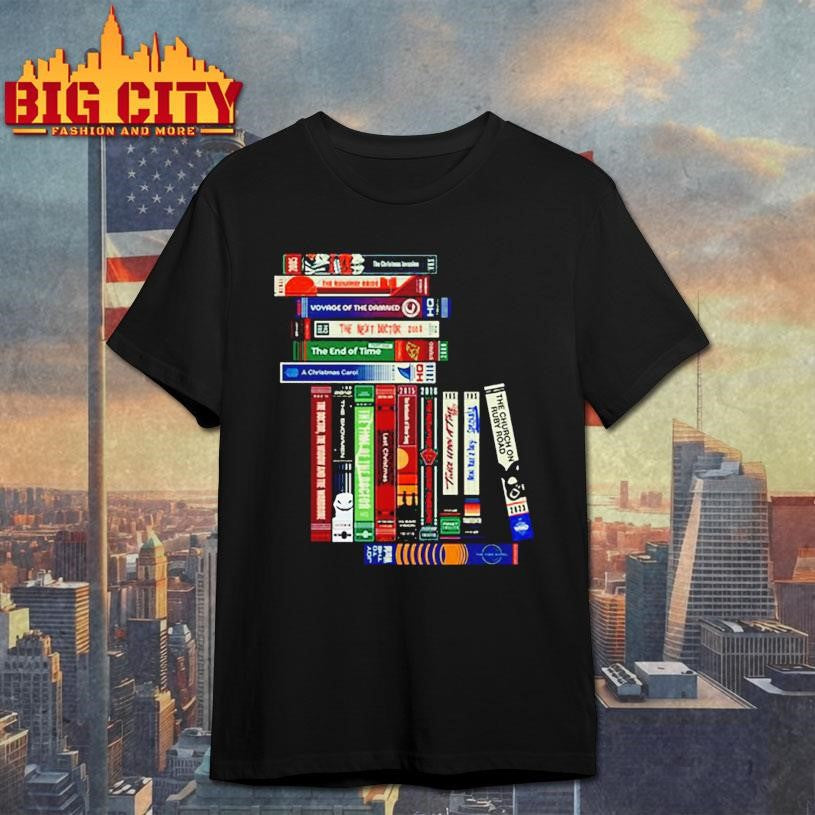 Doctor Who T Shirt Festive VHS Collection Shirt