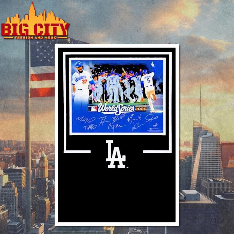 Dodgers Autographed World Series Signatures Shirt