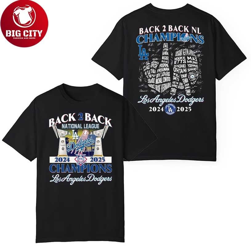 Dodgers B2B National League Champions 2025 New TwoSided Shirt