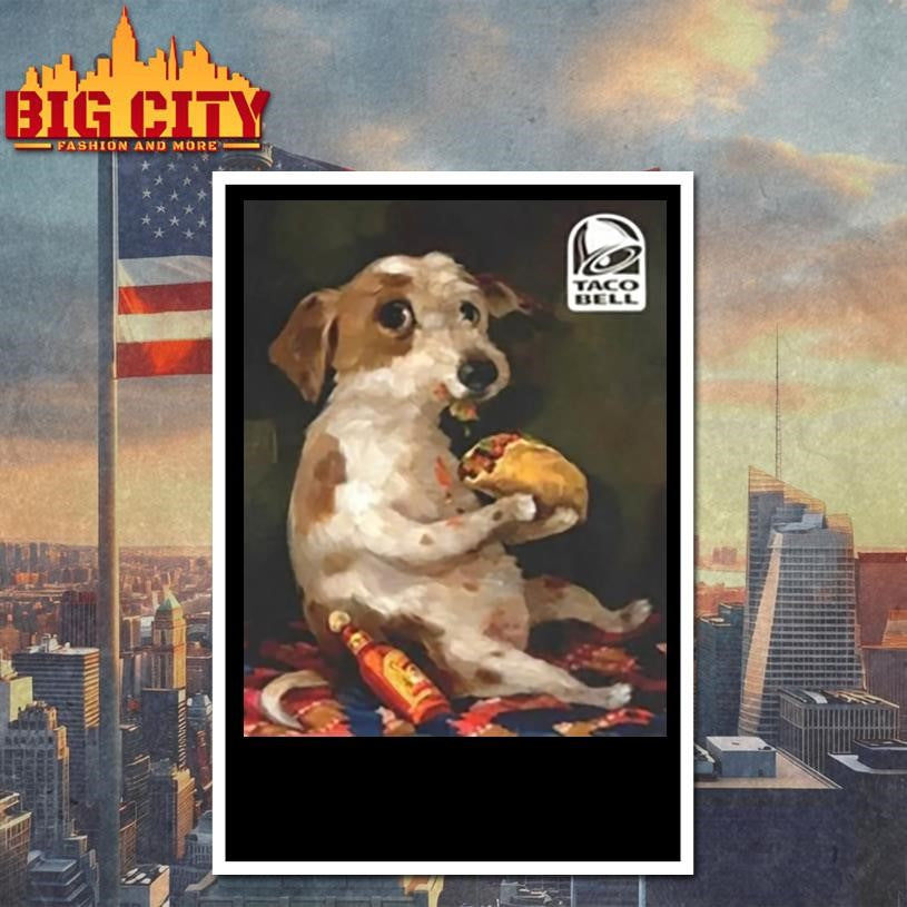 Dog Chill With Taco Bell Graphic Shirt