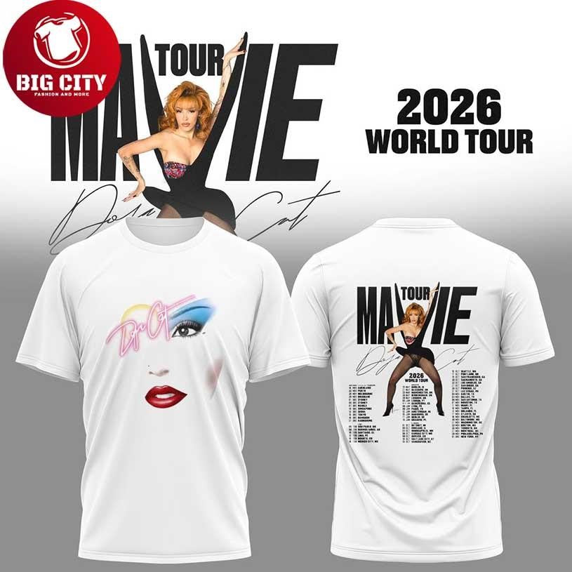 Doja Cat Ma Vie World Tour 2026 The Schedule Two Sided Shirt