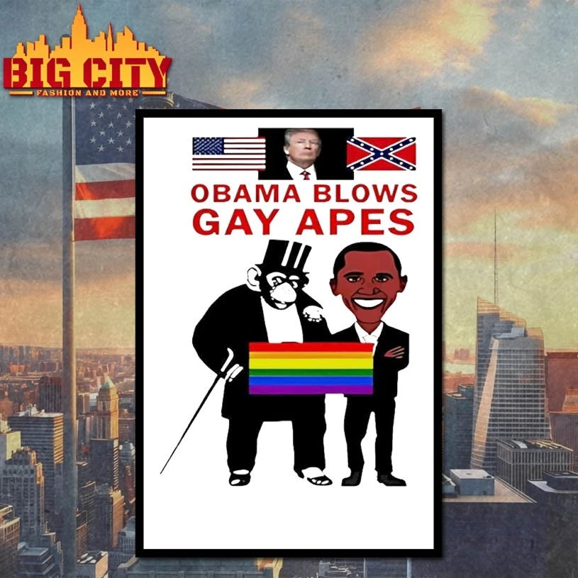 Donald Trump Obama Blows Gay Apes shirt