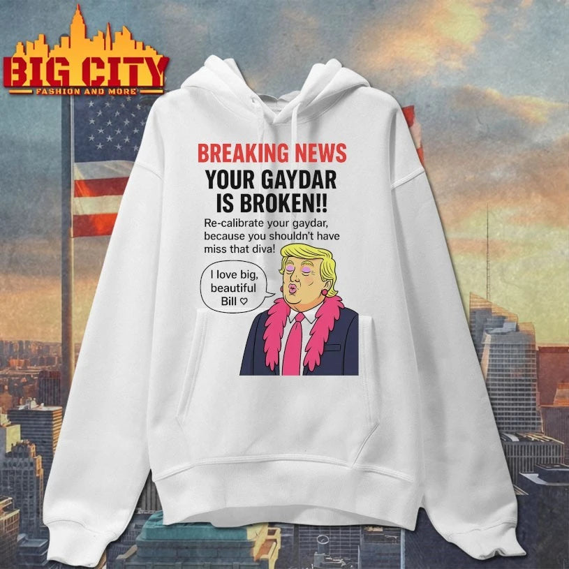 Donald Trump and Bill Clinton I love Big Beautiful Breaking news Shirt