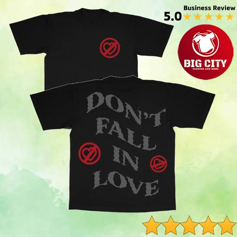 Don’t Fall In Love Fest Stone Black Ss Two Sided Shirt