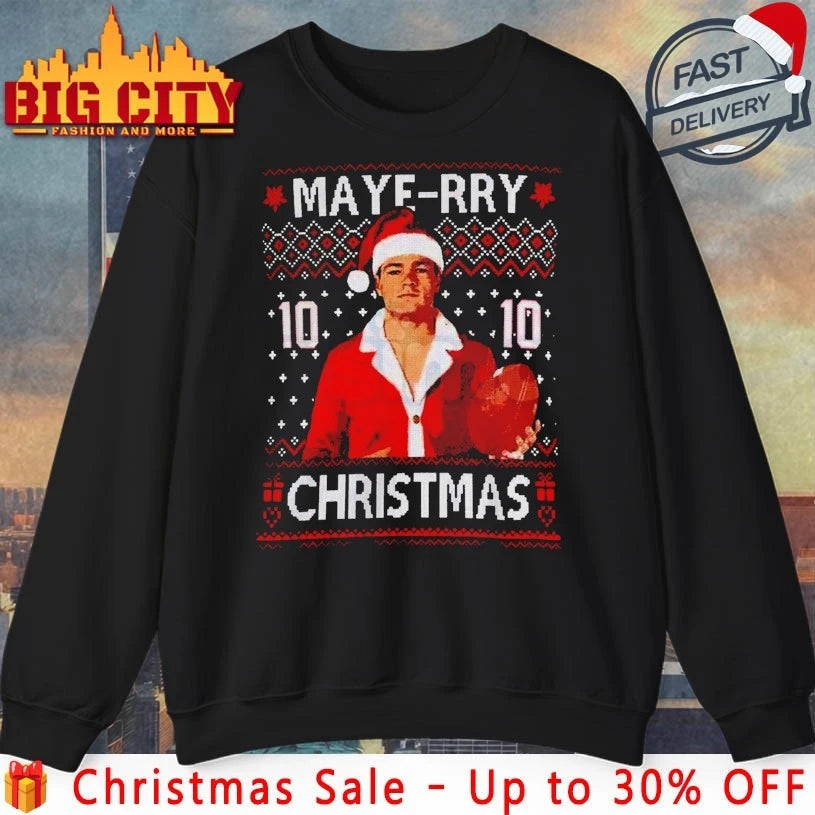 Drake Maye Maye-rry Christmas ugly shirt