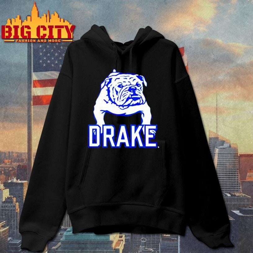 Drake University Vault Bulldog Hooded shirt