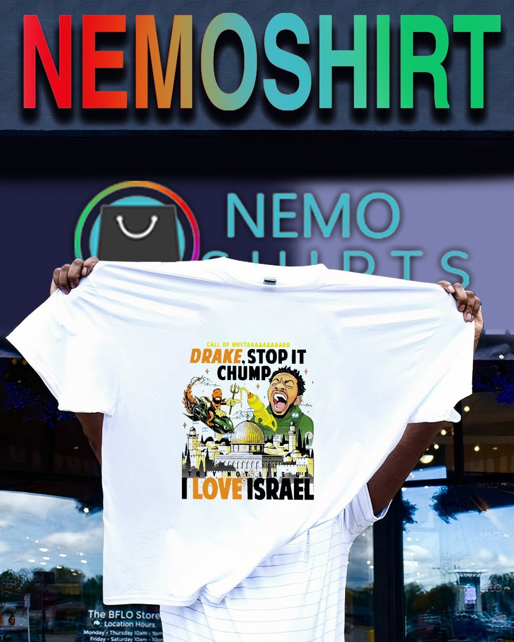 Drake stop it chump I love Israel Kendrick Lamar shirt