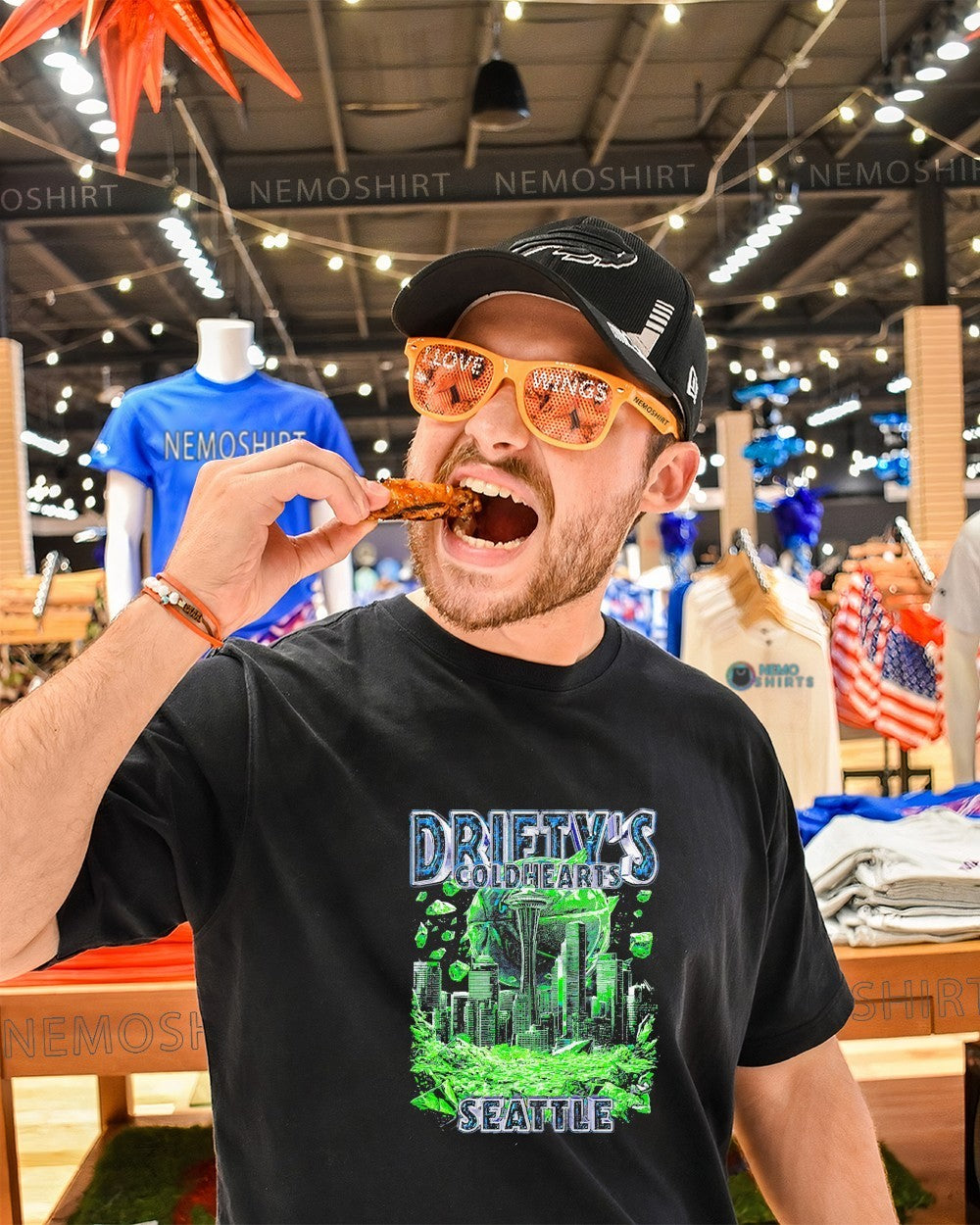 Drifty’s coldhearts Seattle basketball skyline shirt