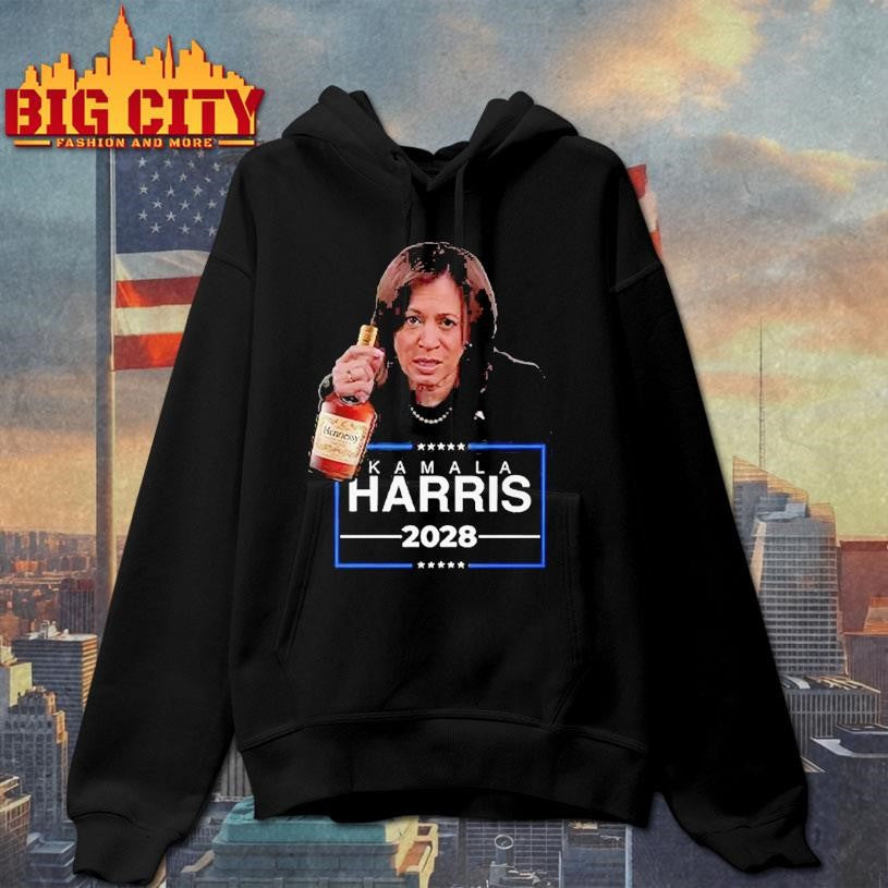 Drunk Aunt Kamala Harris Running In 2028 Hennessy Bottle 2025 New Shirt