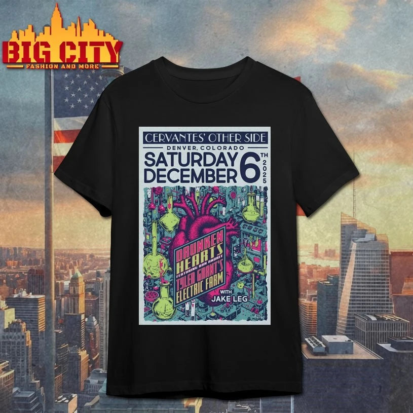 Drunken Hearts 12-6-2025 Cervantes’ Other Side In Denver CO Poster shirt