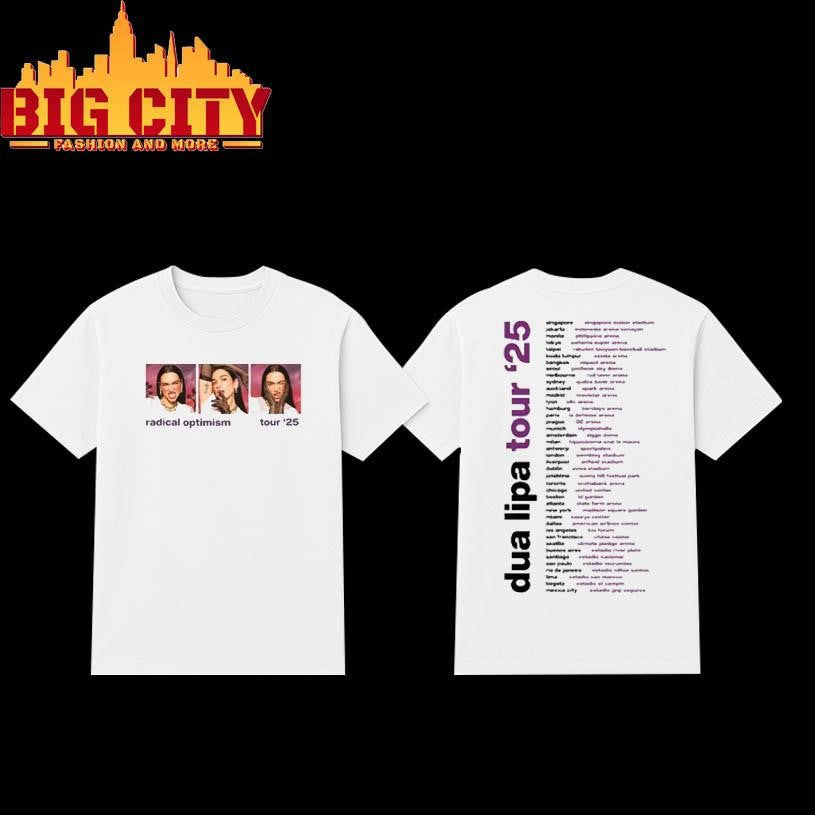 Dua Lipa Radical Optimism Tour ’25 Two Sided Shirt