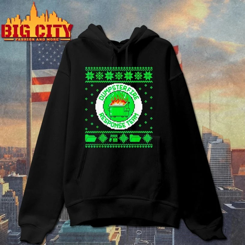 Dumpster Fire Response Team Chaos Ugly Cute Employee Ugly Christmas shirt