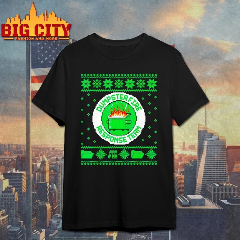 Dumpster Fire Response Team Chaos Ugly Cute Employee Ugly Christmas shirt