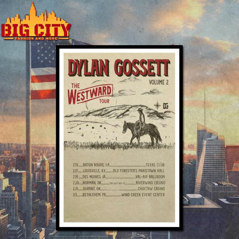 Dylan Gossett The Westward Tour 2026 Poster Shirt