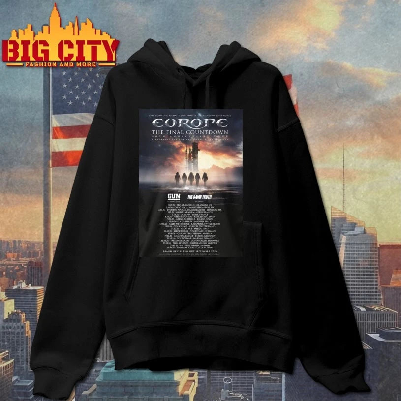 EUROPE The Final Countdown 40th Anniversary Tour 2026 shirt