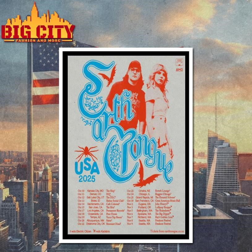 Earth Tongue USA 2025 Tour Poster Shirt