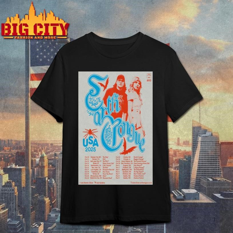 Earth Tongue USA 2025 Tour Poster Shirt