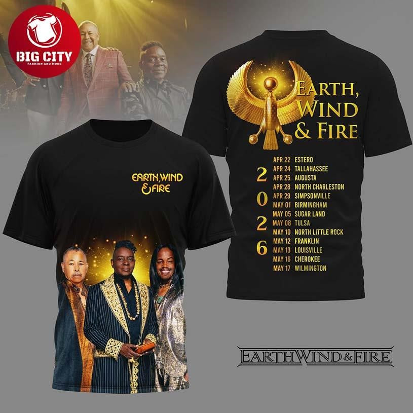 Earth Wind &amp; Fire 2026 Spring Tour Celebrate Two Sided Shirt