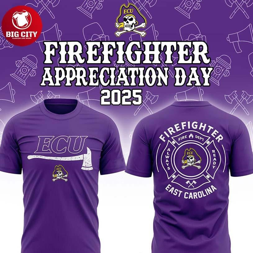 East Carolina Pirates Firefighters NCAA Appreciation 2025-2026 Two Sided Shirt