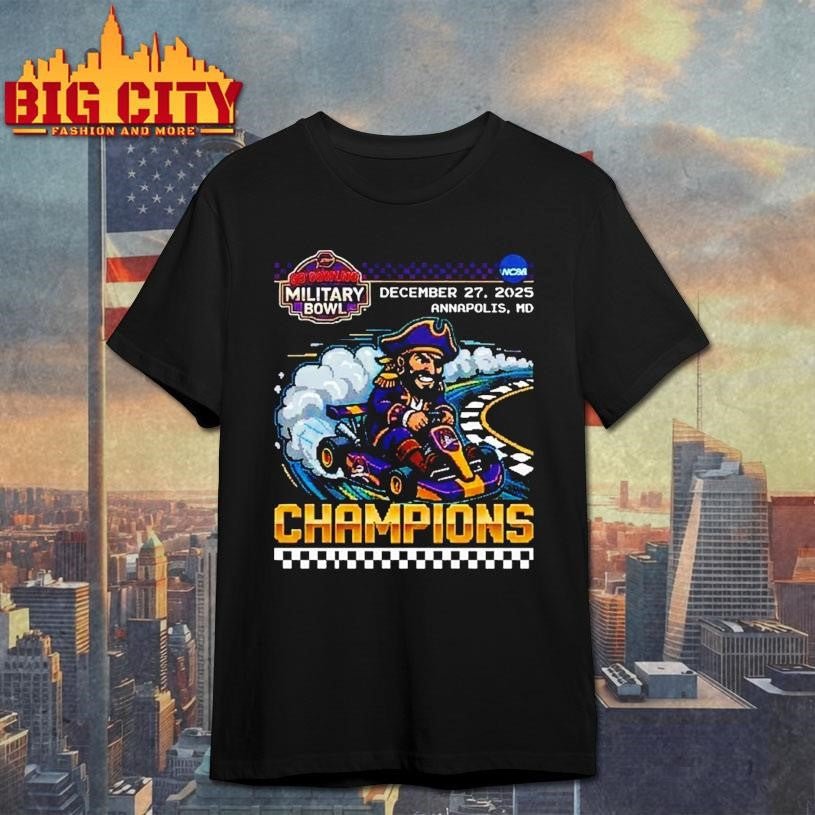 East Carolina Pirates Go Bowling Military Bowl Champions 2025 Shirt