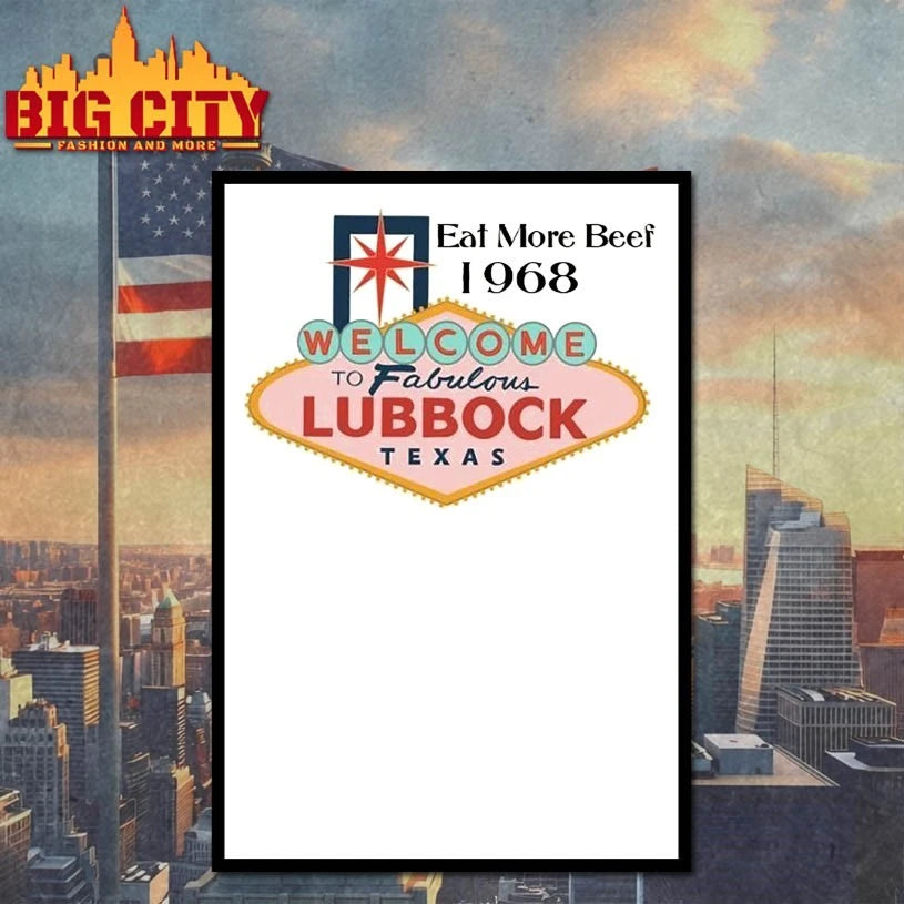 Eat More beef 1968 Welcome to fabulous lubbock Texas shirt