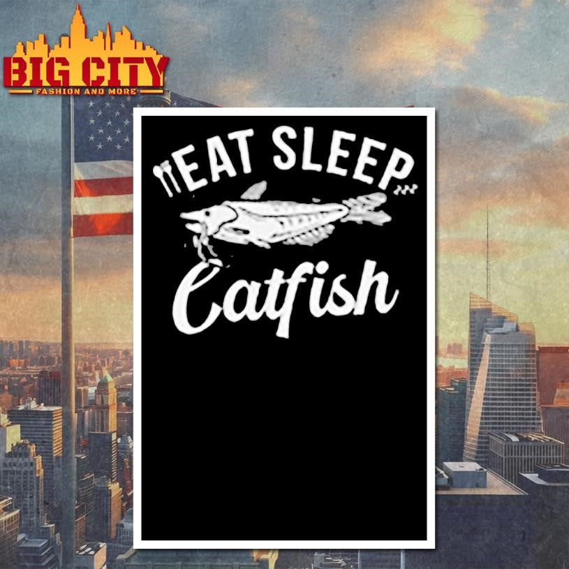 Eat Sleep Catfish Catfishing Angler Noodler’ Men’s Shirt