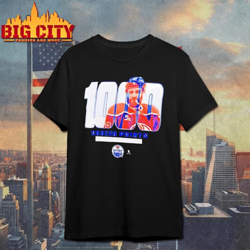Edmonton Oilers Leon Draisaitl 1000 Career Points Legacy Signature Shirt