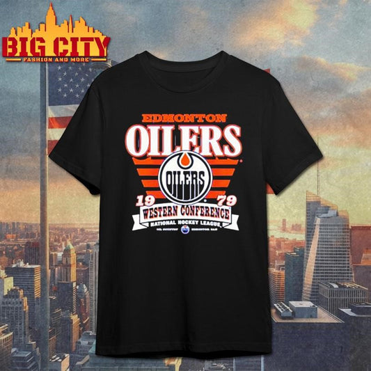 Edmonton Oilers Western Conference National Hockey League 1979 logo shirt