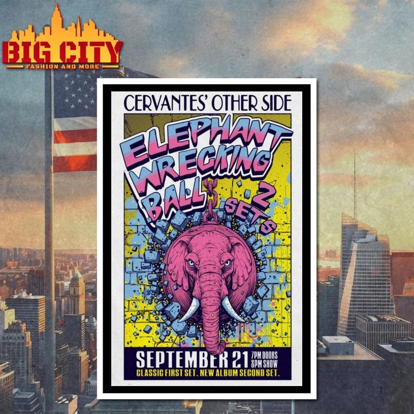 Elephant Wrecking Ball Sept 21 2025 Cervantes’ Other Side in Denver CO Poster Shirt