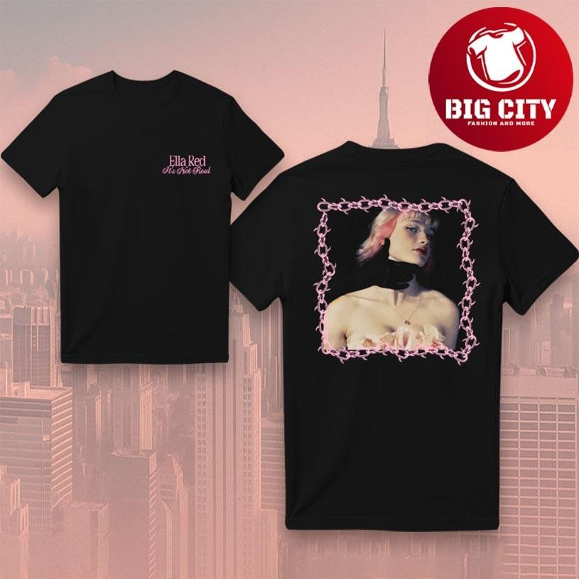 Ella Red Not Real Graphic Two Sided Shirt
