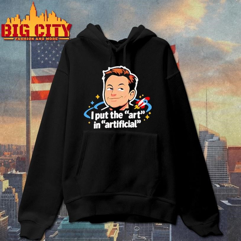 Elon Musk I Put The Art In Artificial Cartoon Shirt