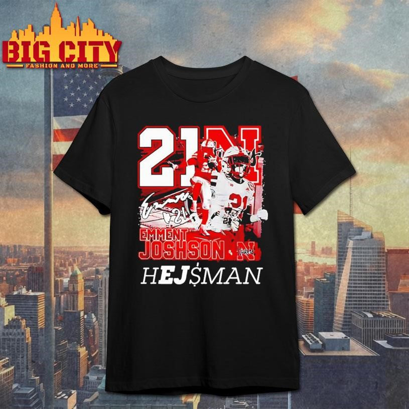Emmett Johnson Nebraska Cornhuskers football Heisman shirt