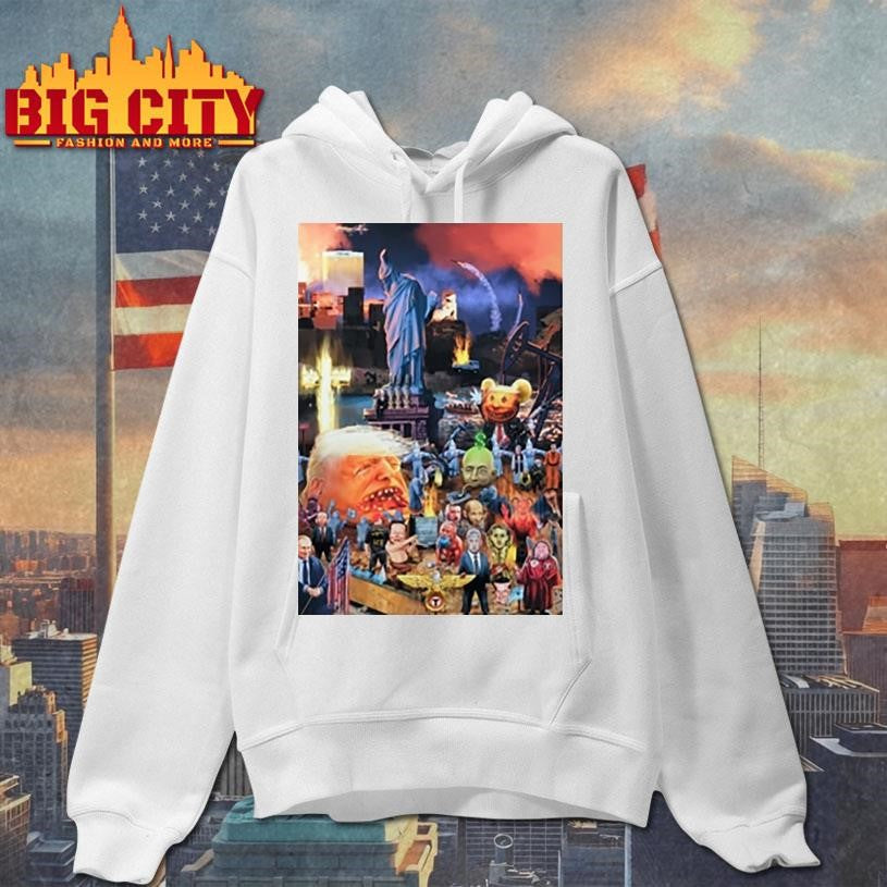 End Of Empire Dystopian Political Collage Shirt Bold Graphic Shirt