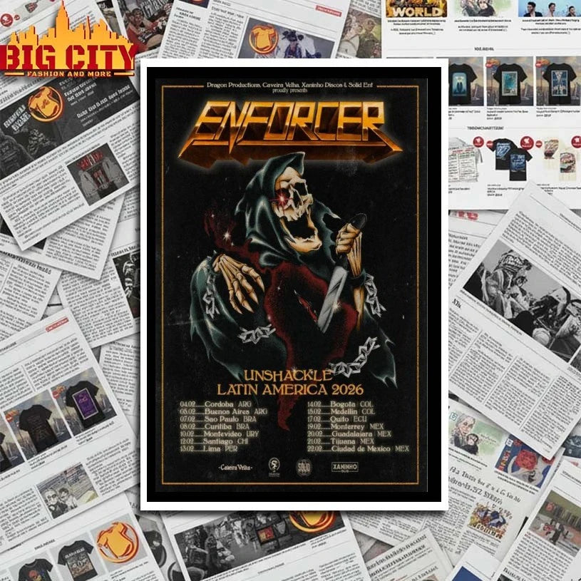 Enforcer Latin Tour America 2026 Poster shirts