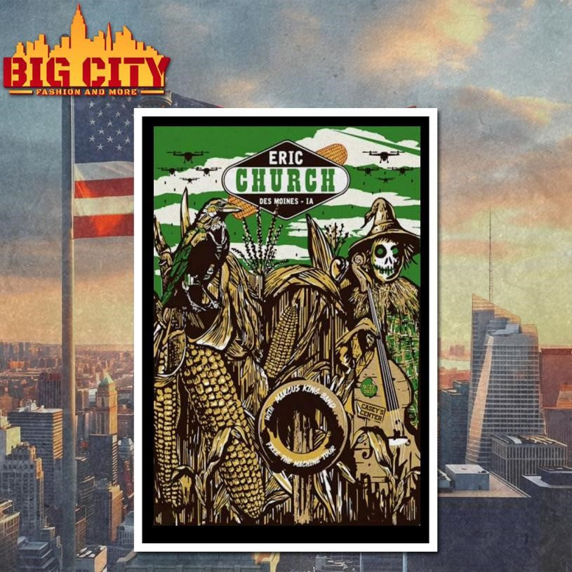 Eric Church Des Moines Sept 27 2025 Poster Shirt