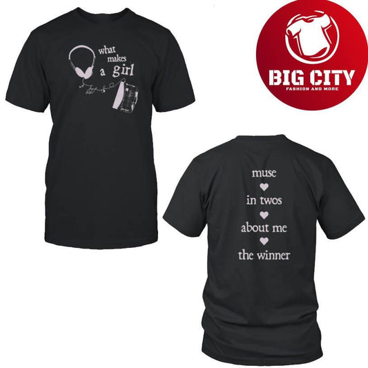 Esha Tewari What Makes A Girl Music In Twos About Me The Winner Two Sided Shirt