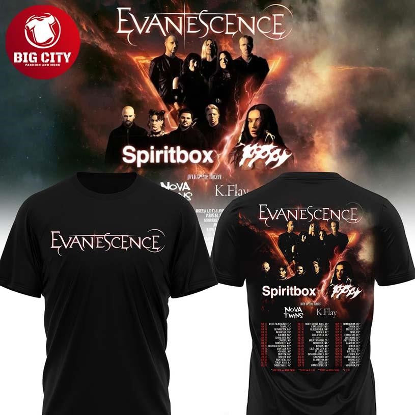 Evanescence 2026 World Tour Spiritbox Poppy Celebrating Two Sided Shirt