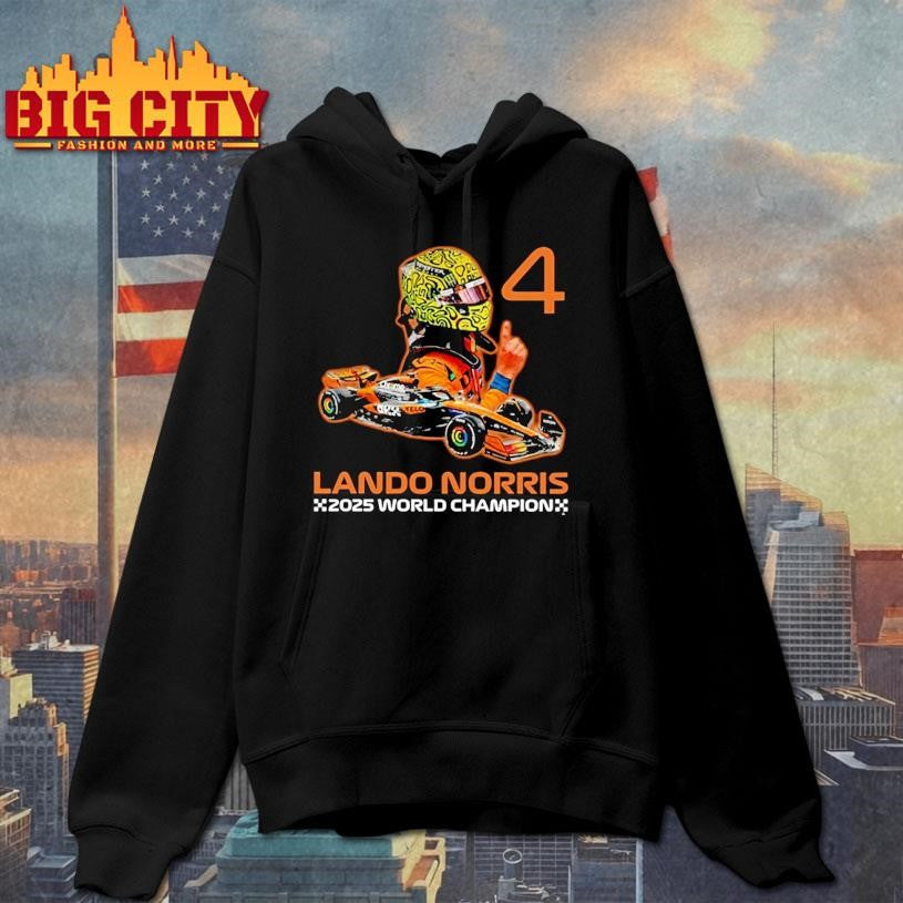 F1 Racing Lando Norris 2025 World Champion Fan Tribute Shirt
