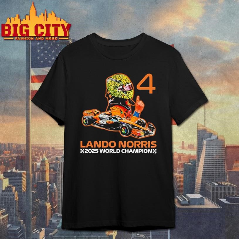 F1 Racing Lando Norris 2025 World Champion Fan Tribute Shirt