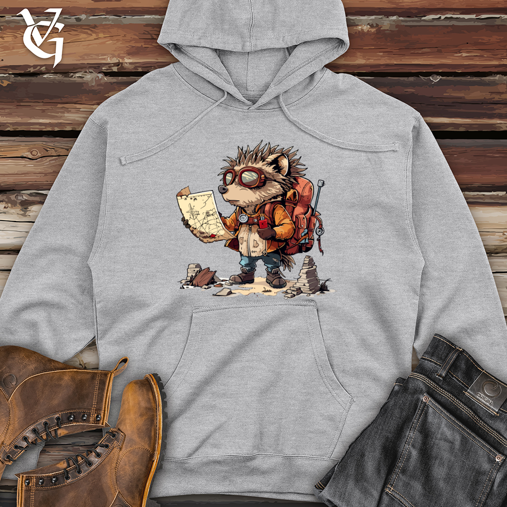 Hedgehog Explorer Quest Midweight Hooded Sweatshirt Style001